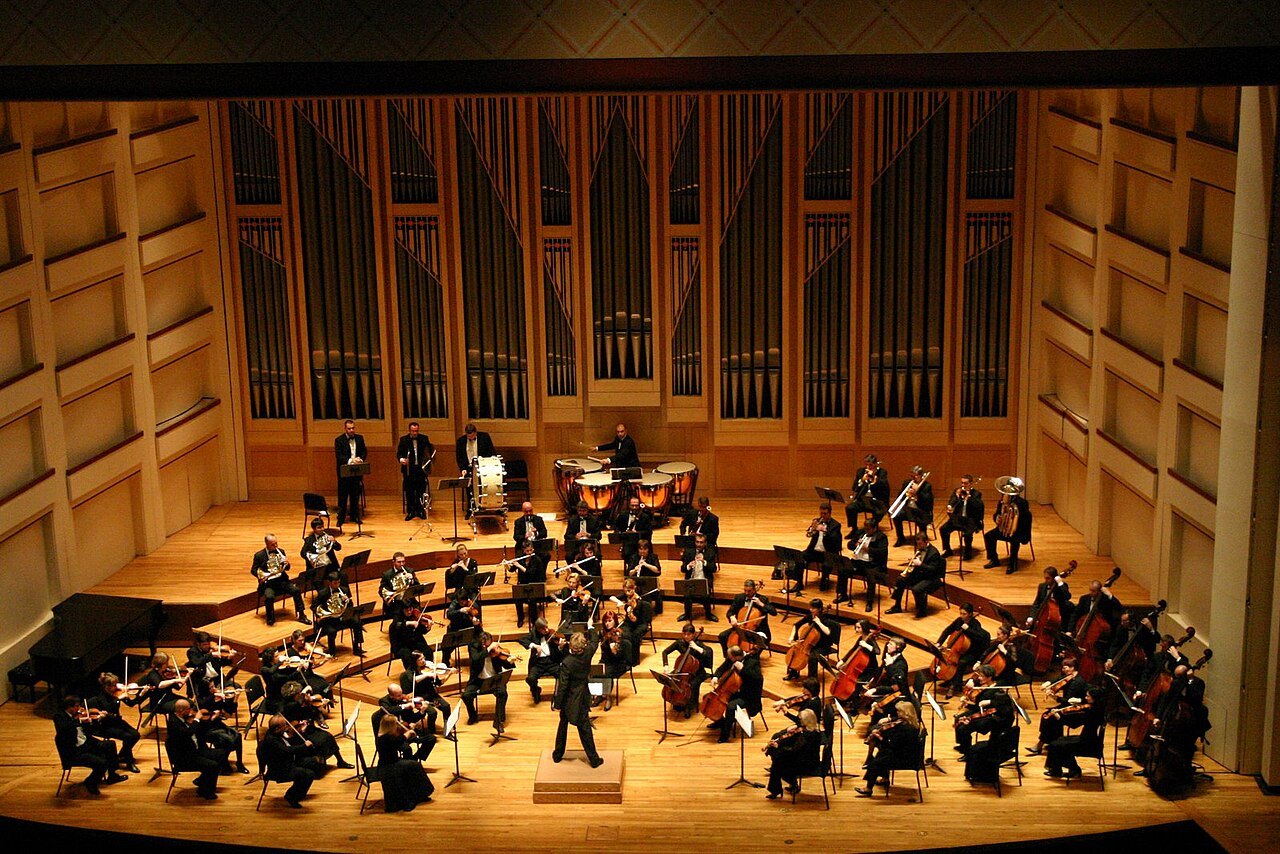 Orchestra during a concert.
